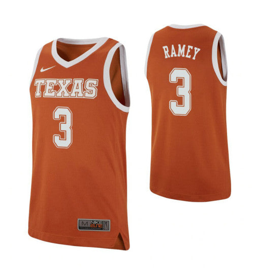 Courtney Ramey College Basketball Jersey Texas Orange Texas Longhorns retro stitched fan jersey RTJ5900 image 1