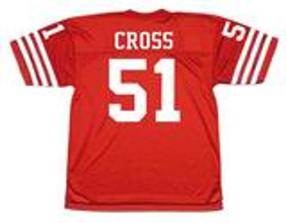 San Francisco 49ers Randy Cross 1988 Home Throwback Football Jersey product image