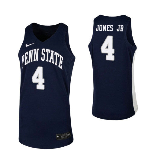 Penn State Nittany Lions 4 Curtis Jones Jr Navy College Basketball Jersey retro stitched fan jersey RTJ8307 image 1