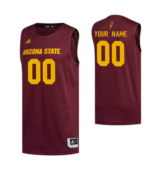 Arizona State Sun Devils 00 Custom Swingman Jersey Maroon retro stitched fan jersey RTJ12481 image 1