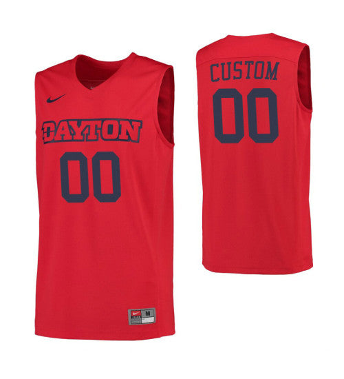 Dayton Flyers 00 Custom College Basketball Jersey Red retro stitched fan jersey RTJ11685 image 1