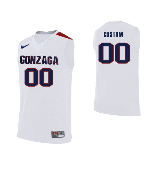 Gonzaga Bulldogs Custom College Basketball Jersey White 4409 retro stitched fan jersey RTJ8240 image 1