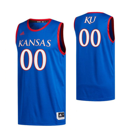 Kansas Jayhawks 00 Custom Swingman Jersey Royal retro stitched fan jersey RTJ10526 image 1