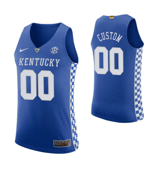Kentucky Wildcats Custom Jersey Royal retro stitched fan jersey RTJ10311 image 1