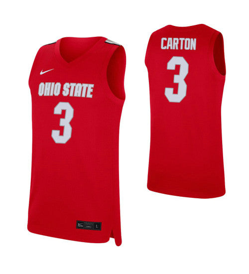 Ohio State Buckeyes 3 Dj Carton Scarlet College Basketball Jersey retro stitched fan jersey RTJ8625 image 1