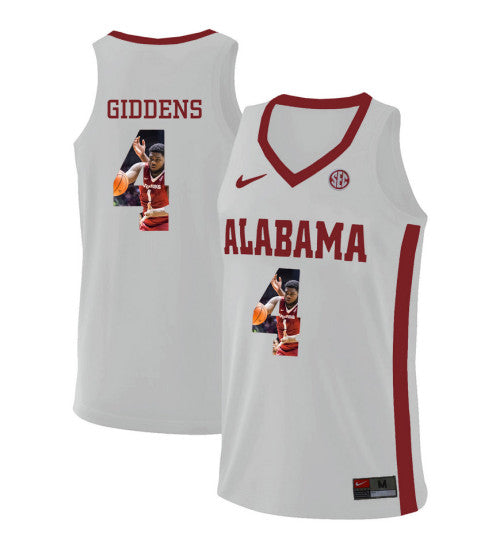 Alabama Crimson Tide 4 Daniel Giddens College Basketball Jersey White 5971 retro stitched fan jersey RTJ6678 image 1
