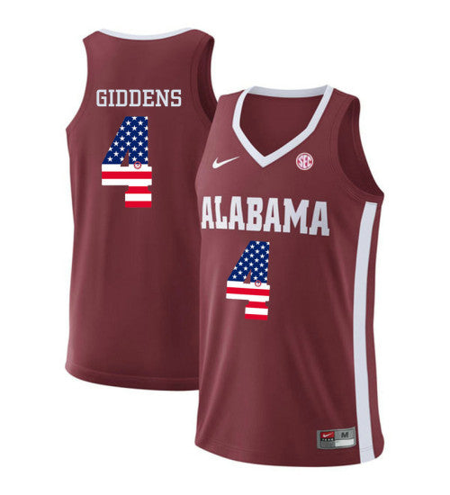 Alabama Crimson Tide 4 Daniel Giddens College Basketball Jersey Red 5969 retro stitched fan jersey RTJ6680 image 1
