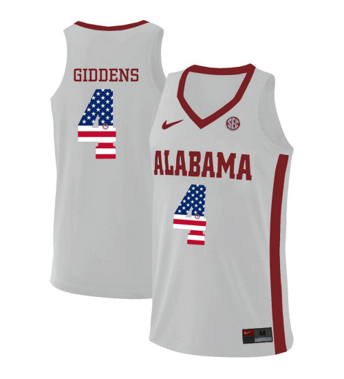 Alabama Crimson Tide 4 Daniel Giddens College Basketball Jersey White 5970 retro stitched fan jersey RTJ6679 image 1