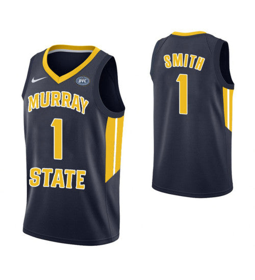 Murray State Racers 1 Daquan Smith College Basketball Jersey Navy retro stitched fan jersey RTJ3412 image 1