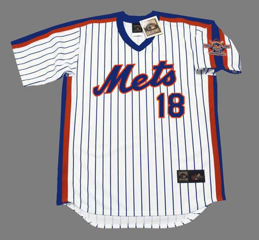T NYM 1986 Throwback Home Baseball Stitched Jersey, Vintage Baseball Jersey, Retro Sewn Jersey