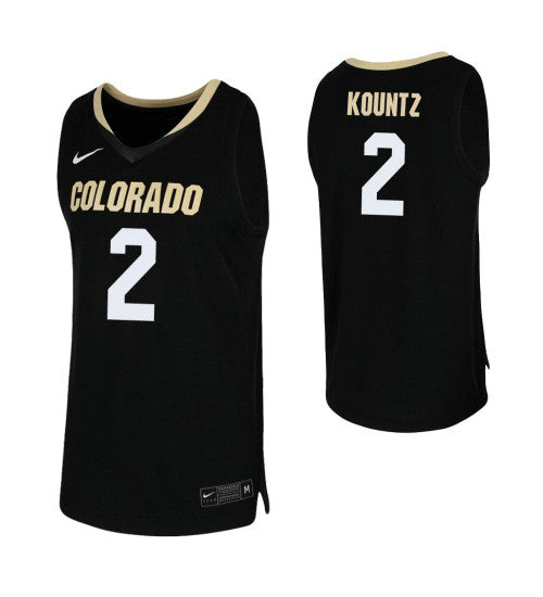 Colorado Buffaloes 2 Daylen Kountz Black College Basketball Jersey retro stitched fan jersey RTJ11834 image 1