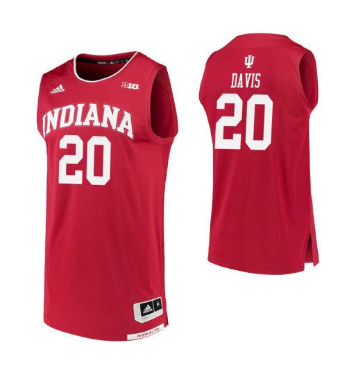 Indiana Hoosiers 20 Deron Davis Crimson College Basketball Jersey retro stitched fan jersey RTJ10905 image 1