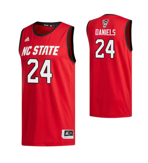 Nc State Wolfpack 24 Devon Daniels Red College Basketball Jersey retro stitched fan jersey RTJ3323 image 1