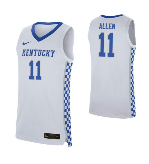 Dontaie Allen Kentucky Wildcats White College Basketball Jersey retro stitched fan jersey RTJ5761 image 1