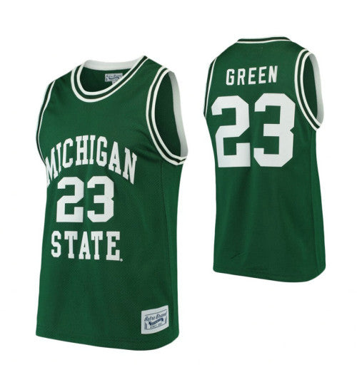 Michigan State Spartans 23 Draymond Green Green College Basketball Jersey 8752 retro stitched fan jersey RTJ3897 image