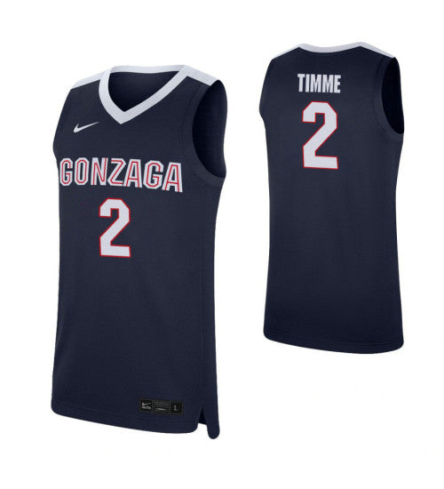 Drew Timme College Basketball Jersey Navy Gonzaga Bulldogs retro stitched fan jersey RTJ11644 image 1