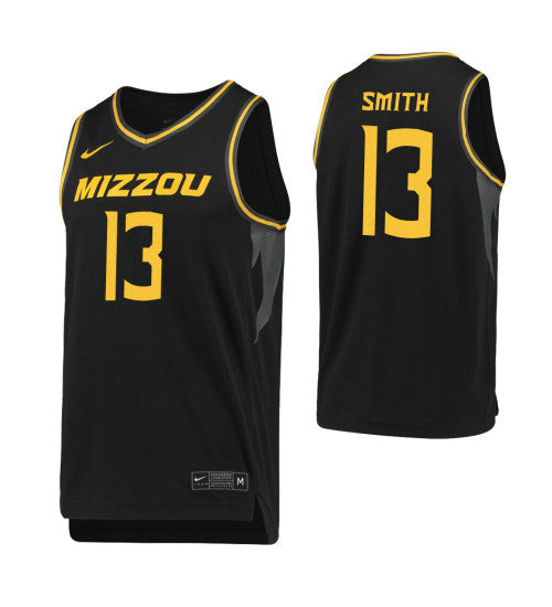 Missouri Tigers 12 Dru Smith Black College Basketball Jersey retro stitched fan jersey RTJ9245 image 1