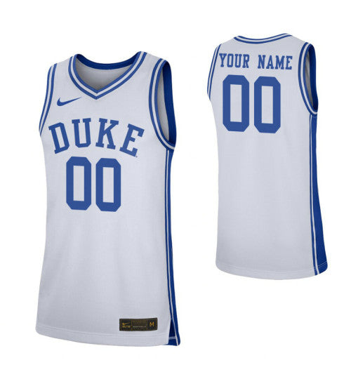 Duke Blue Devils Custom Jersey White retro stitched fan jersey RTJ11417 image 1