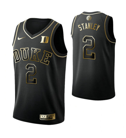 Duke Blue Devils Cassius Stanley Limited Golden Edition College Basketball Jersey Black retro stitched fan jersey