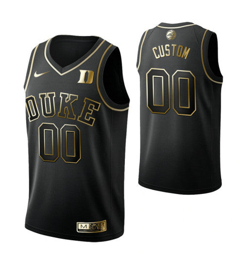 Duke Blue Devils Custom Limited Golden Edition Jersey Black retro stitched fan jersey RTJ11427 image 1