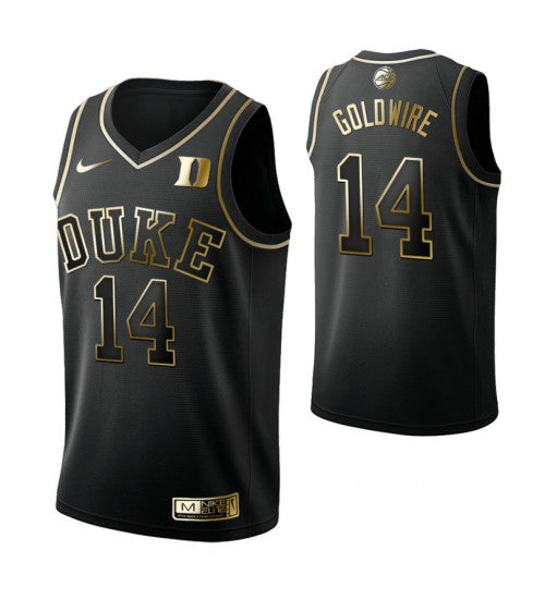 Duke Blue Devils 14 Jordan Goldwire Black College Basketball Jersey retro stitched fan jersey RTJ5693 image 1