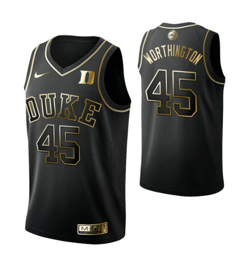 Duke Blue Devils 45 Keenan Worthington Black College Basketball Jersey retro stitched fan jersey RTJ5605 image 1