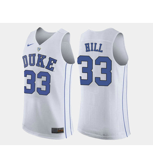 Duke Blue Devils 33 Grant Hill White Road College Basketball Jersey retro stitched fan jersey RTJ11505 image 1