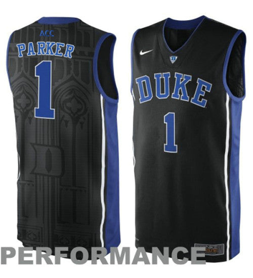 Duke Blue Devils 1 Jabari Parker Black Alternate College Basketball Jersey 1019 retro stitched fan jersey RTJ11630