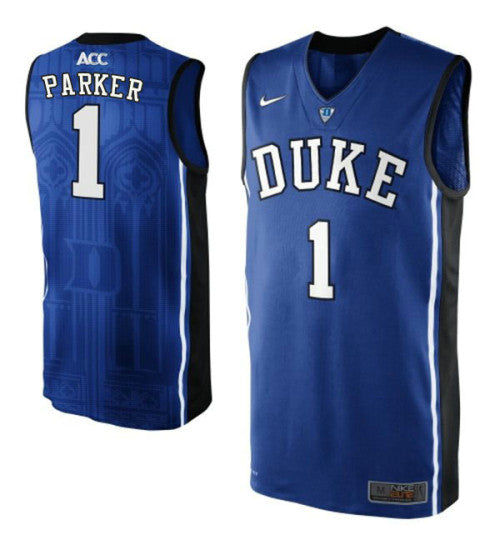 Duke Blue Devils 1 Jabari Parker Blue Home College Basketball Jersey 1021 retro stitched fan jersey RTJ11628 image 1