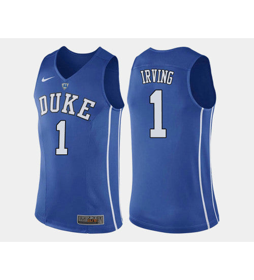 Duke Blue Devils 1 Kyrie Irving Blue Home College Basketball Jersey retro stitched fan jersey RTJ5735 image 1