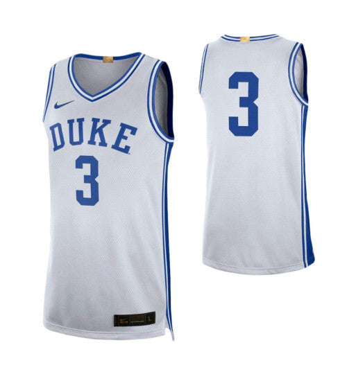 Duke Blue Devils 3 Limited College Basketball Jersey White retro stitched fan jersey RTJ11528 image 1