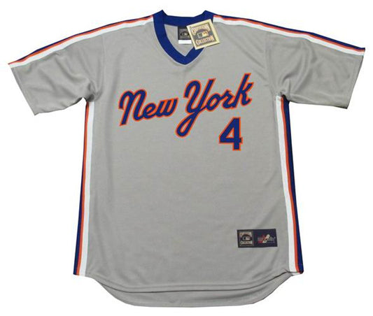 LD NYM 1987 Cooperstown Away Baseball Stitched Jersey, Vintage Baseball Jersey, Retro Sewn Jersey