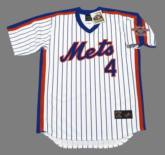 LD NYM 1986 Cooperstown Home Baseball Stitched Jersey, Vintage Baseball Jersey, Retro Sewn Jersey
