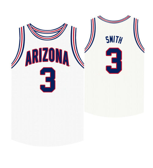 Arizona Wildcats Dylan Smith College Basketball Jersey White retro stitched fan jersey RTJ12289 image 1