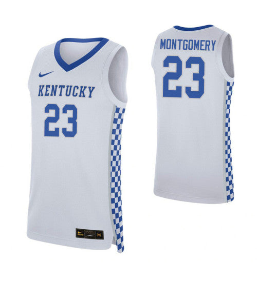 Ej Montgomery Kentucky Wildcats White College Basketball Jersey retro stitched fan jersey RTJ5525 image 1