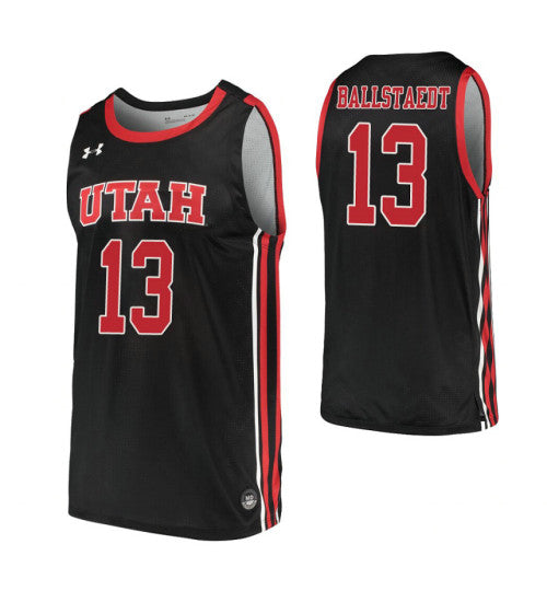 Eli Ballstaedt College Basketball Jersey Black Utah Utes retro stitched fan jersey RTJ11406 image 1