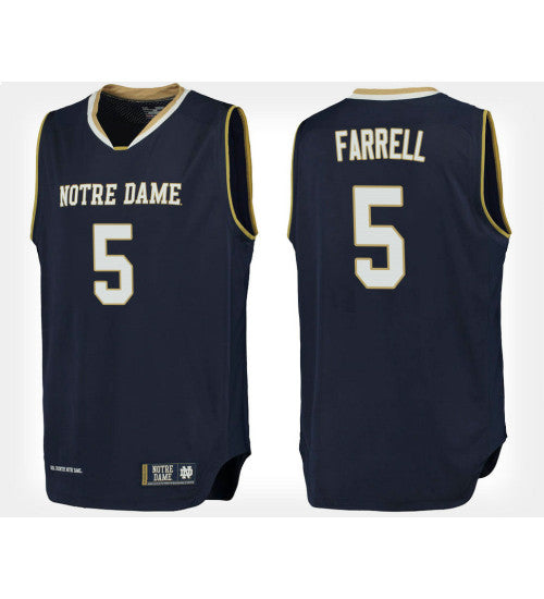 Notre Dame Fighting Irish 5 Matt Farrell Navy Home College Basketball Jersey retro stitched fan jersey RTJ8719 image 1