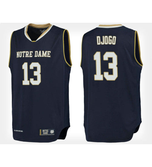 Notre Dame Fighting Irish 13 Nikola Djogo Navy Home College Basketball Jersey retro stitched fan jersey RTJ2964 image 1