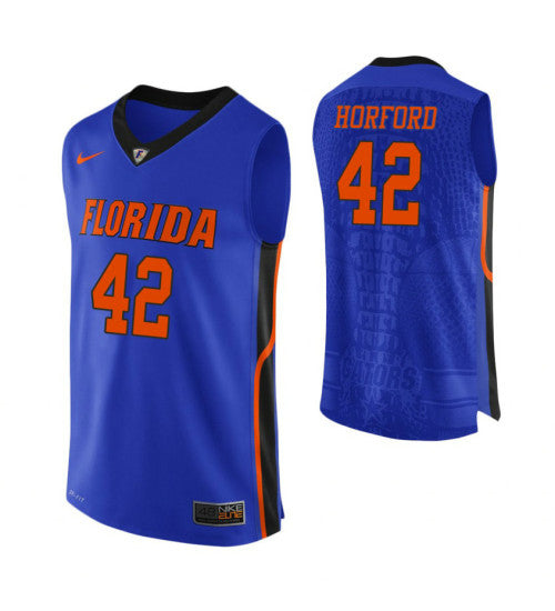 Florida Gators 42 Al Horford College Basketball Jersey Royal retro stitched fan jersey RTJ11347 image 1