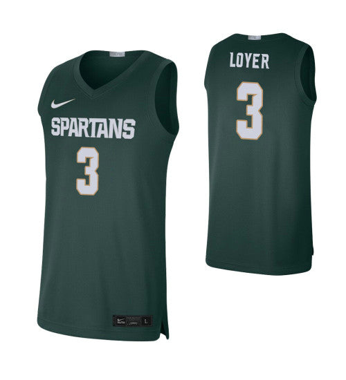 Michigan State Spartans 3 Foster Loyer Green College Basketball Jersey 2952 retro stitched fan jersey RTJ9697 image 1