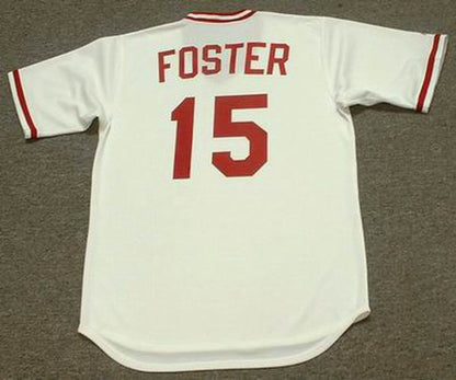 George Foster Cincinnati Reds 1975 Baseball jersey retro stitched fan gear RTJ00843