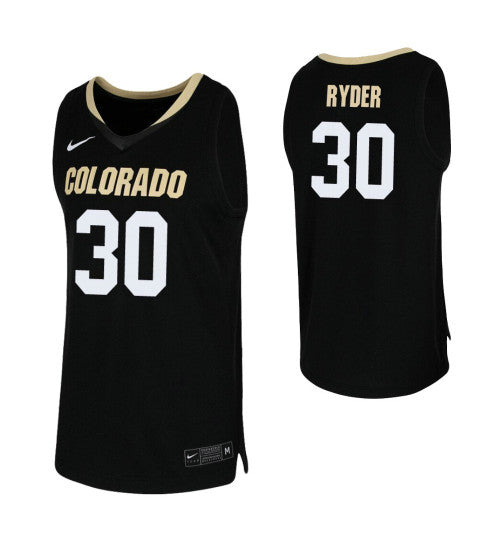 Frank Ryder College Basketball Jersey Black Colorado Buffaloes retro stitched fan jersey RTJ11247 image 1