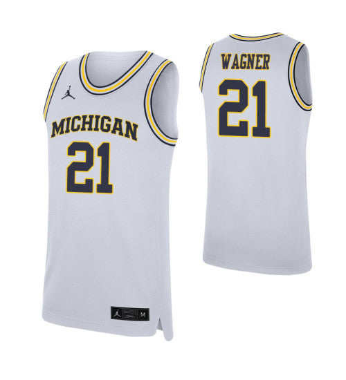 Franz Wagner College Basketball Jersey White Michigan Wolverines retro stitched fan jersey RTJ11246 image 1