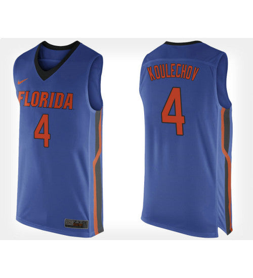 Florida Gators 4 Egor Koulechov Blue Home College Basketball Jersey retro stitched fan jersey RTJ5467 image 1