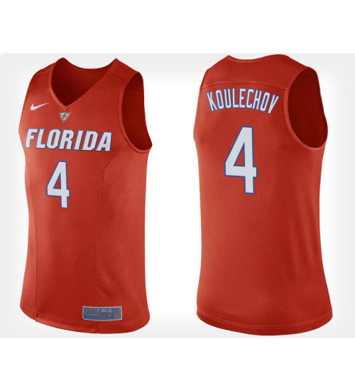 Florida Gators 4 Egor Koulechov Orange Alternate College Basketball Jersey retro stitched fan jersey RTJ11349 image 1