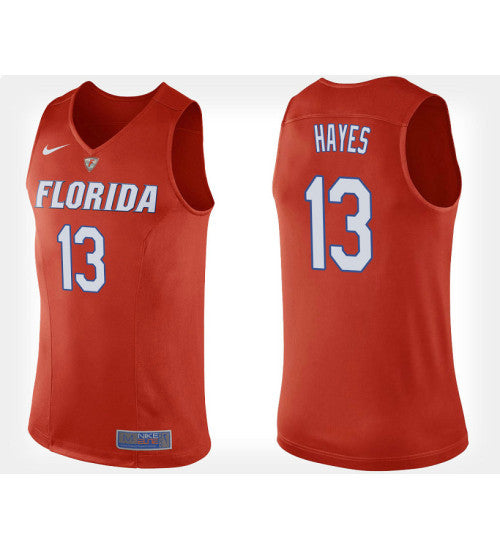 Florida Gators 13 Kevarrius Hayes Orange Alternate College Basketball Jersey retro stitched fan jersey RTJ5501 image 1