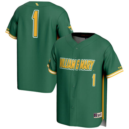 William & Mary Tribe Lightweight Gameday Greats Green Baseball Jersey product image