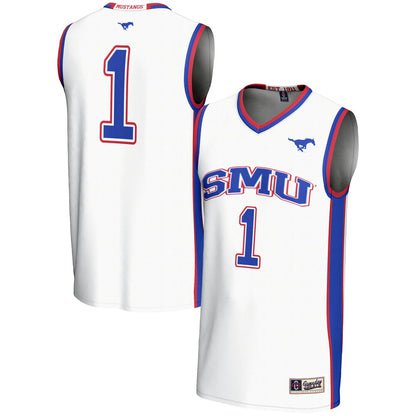 SMU Mustangs Lightweight Gameday Greats White Basketball Jersey product image