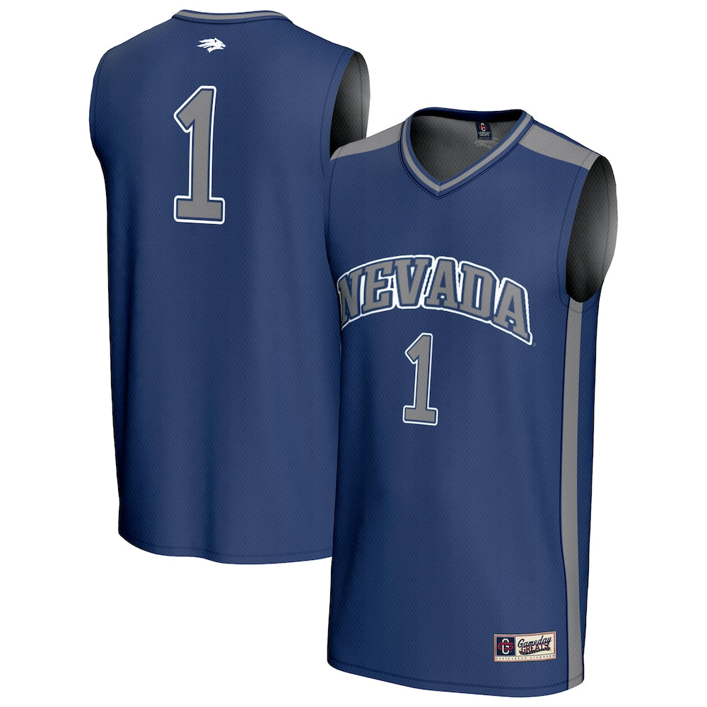 Nevada Wolf Pack Lightweight Gameday Greats Navy Basketball Jersey product image