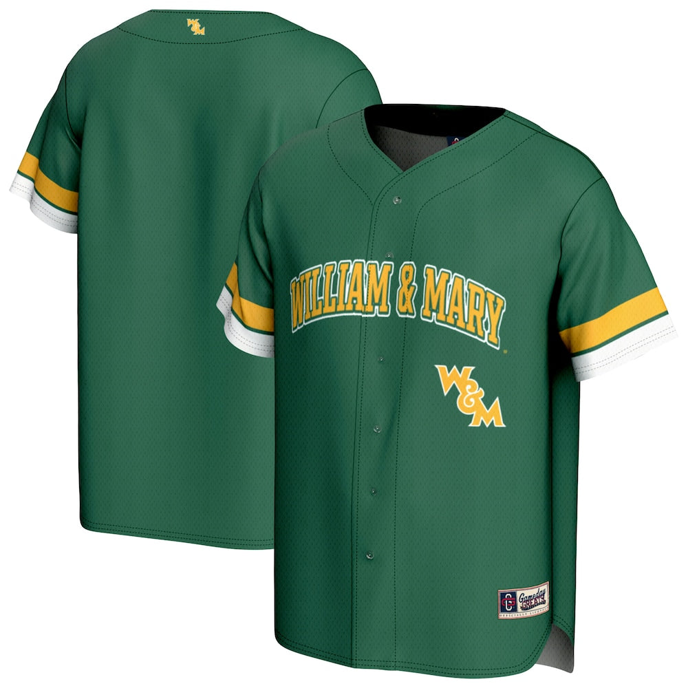 William & Mary Tribe Gameday Greats Green Baseball Jersey product image